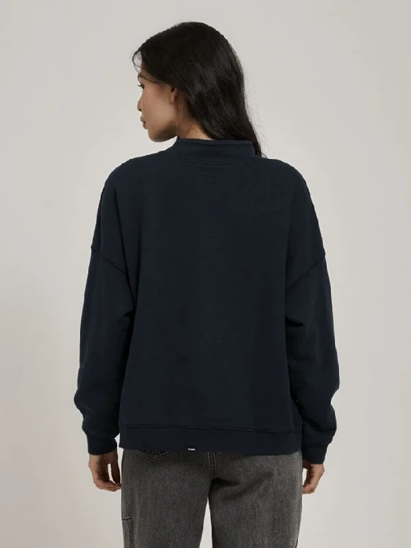 Mock Neck Pullover - Petrol