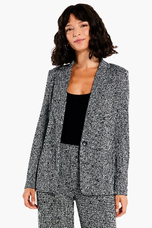 Nic + Zoe Etched Tweed Knit Blazer