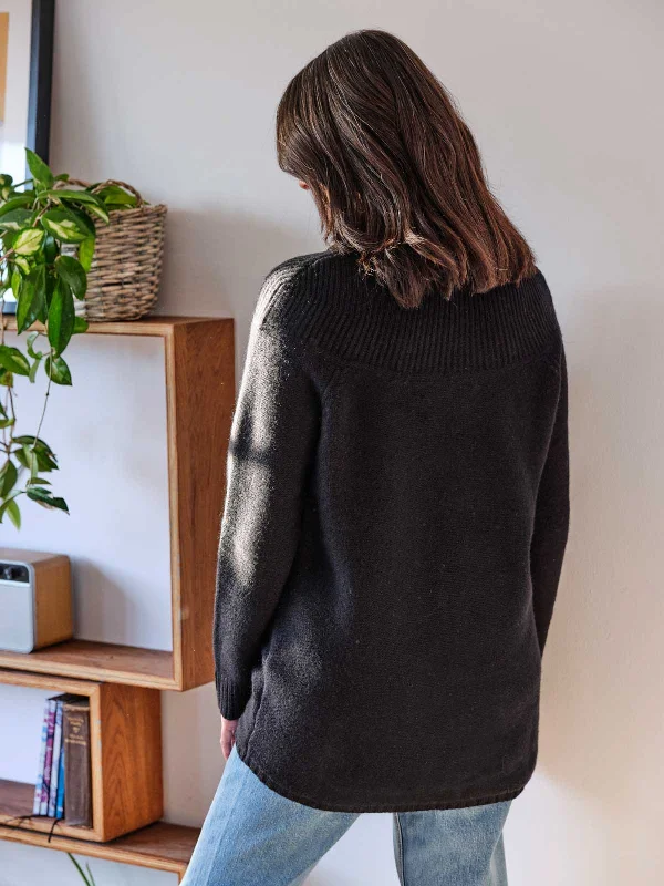 Noelle Lambswool Knit Jumper - Black