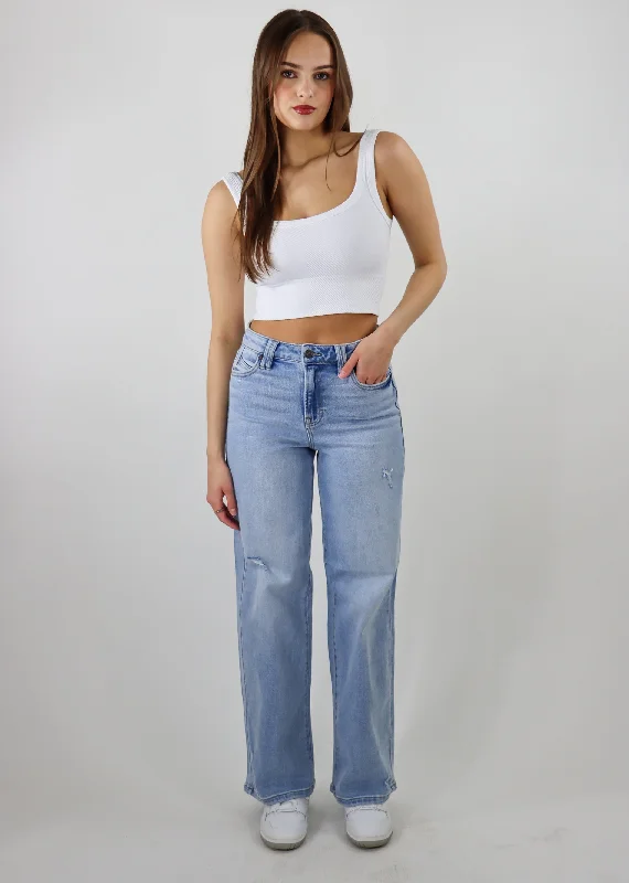 No Man Wide Leg Jeans ★ Light Wash