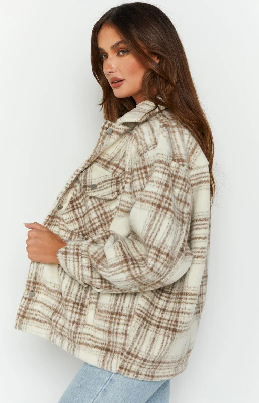 Orson Fleece Cream Check Jacket