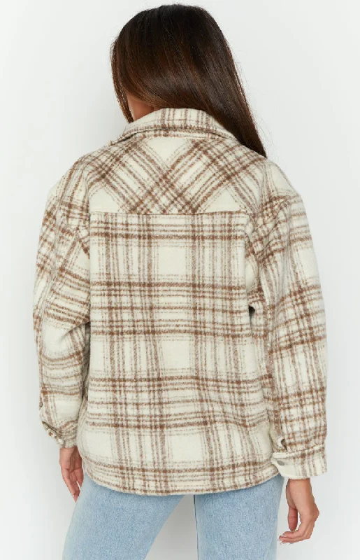 Orson Fleece Cream Check Jacket