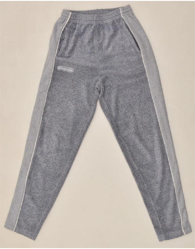 REEBOK Womens Tracksuit Trousers UK 8 Small Grey Cotton