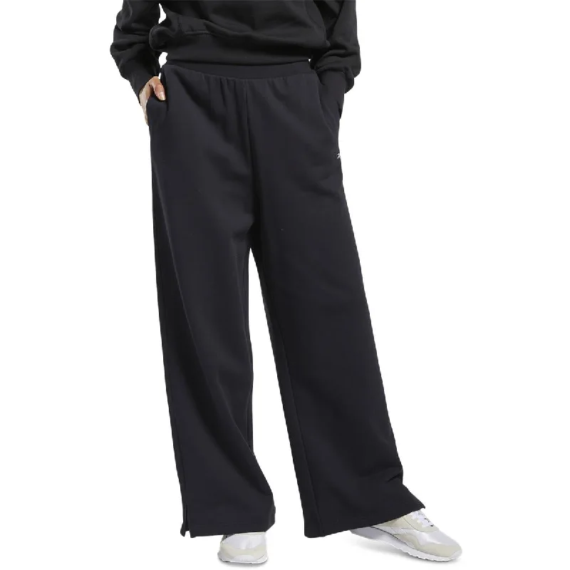 Reebok Womens Wide Legs Logo Sweatpants