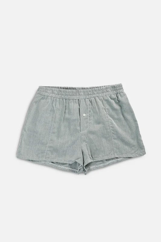 Rework Oxford Mini Boxer Shorts - M