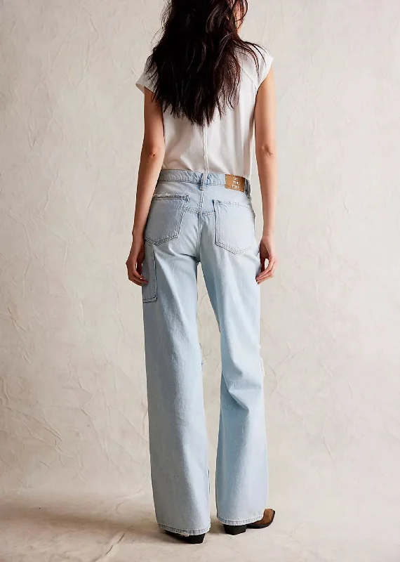 Free People Tinsley Baggy Ripped Boyfriend Jeans ★ Light Wash