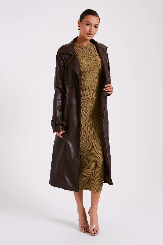 Rowen Long Sleeve Midi Dress - Olive