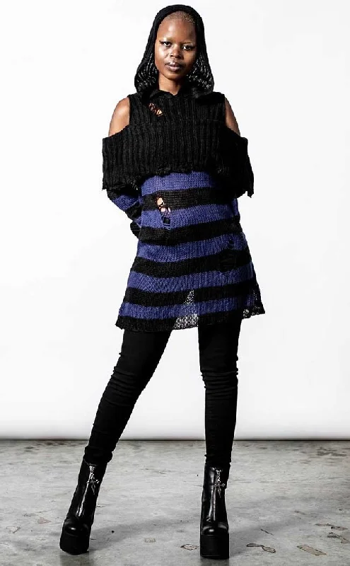 Sapphire Hooded Knit Sweater