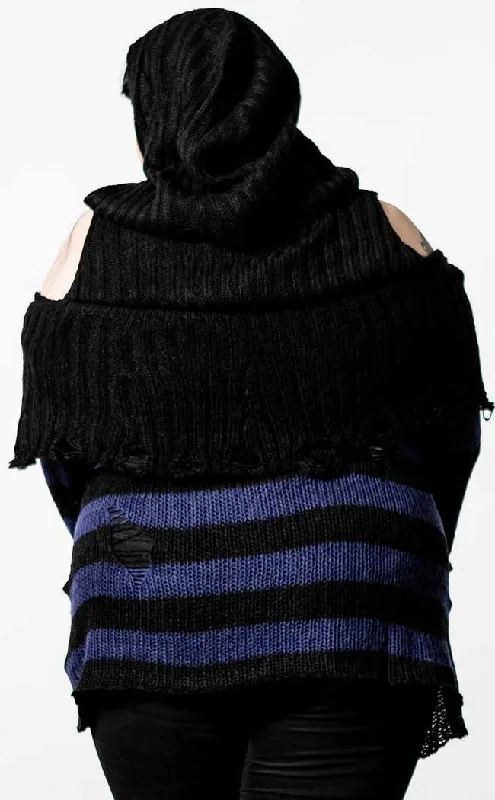 Sapphire Hooded Knit Sweater