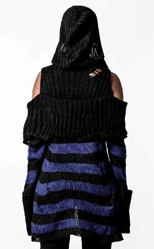 Sapphire Hooded Knit Sweater