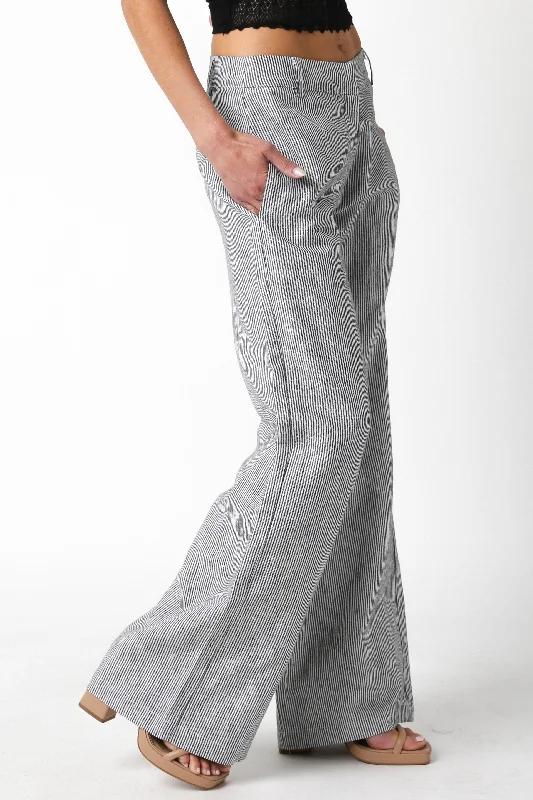 Shannon Linen Striped Pants