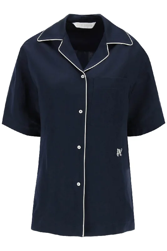 short-sleeved pajama PWGG005S24FAB002 NAVY BLUE