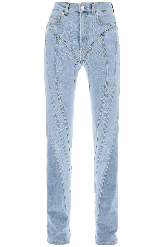 spiral two-tone skinny jeans 24P6PA0326247 LIGHT BLUE LIGHT BLUE