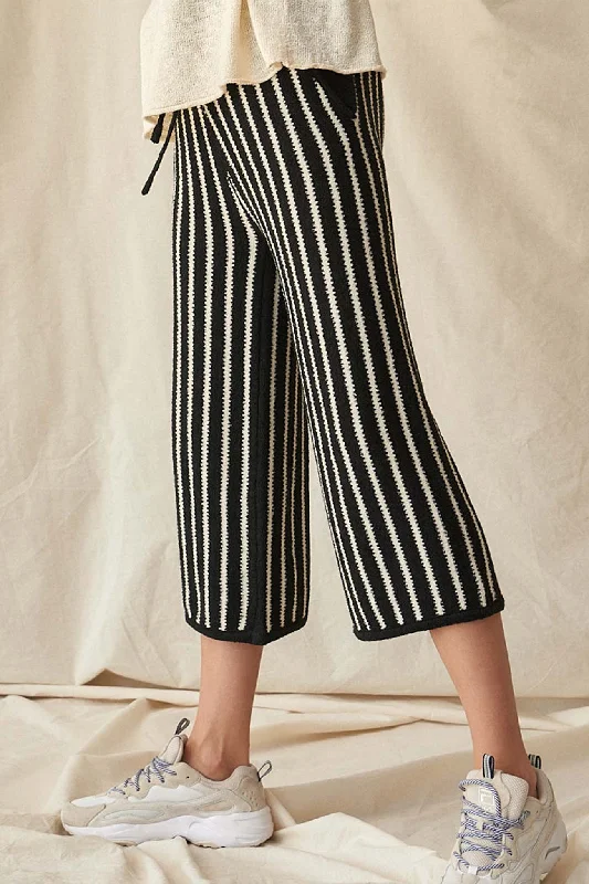 Sunday Funday Striped Pocket Sweater Pants