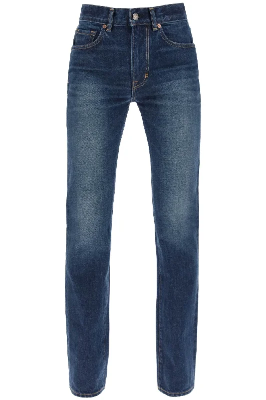 Tom ford ""jeans with stone wash treatment PAD114 DEX222 MID BLUE