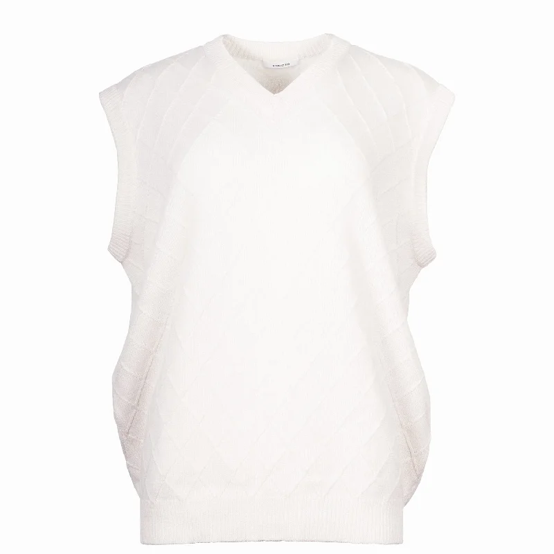 CASHMERE SLIPOVER ""TSEN"" IN OFF WHITE