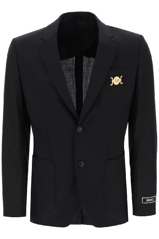 Versace medusa biggie single-breasted blazer 1010602 1A07454 BLACK