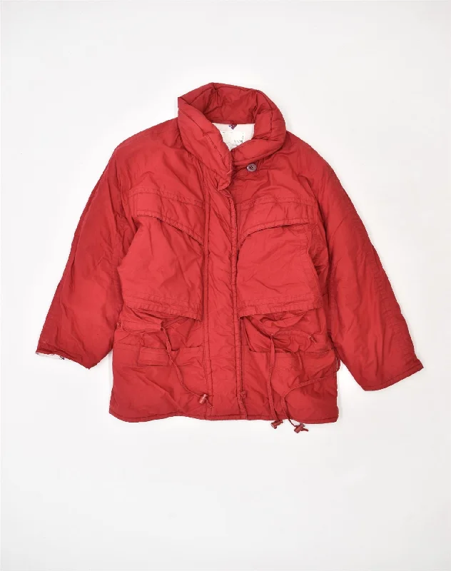 VINTAGE Womens Ski Jacket UK 20 2XL Red