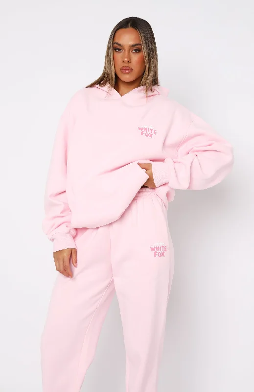 With Love Always Oversized Hoodie Baby Pink