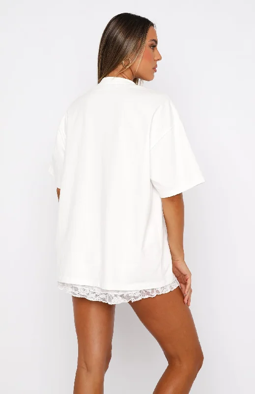 With Love Forever Oversized Tee White/Pink