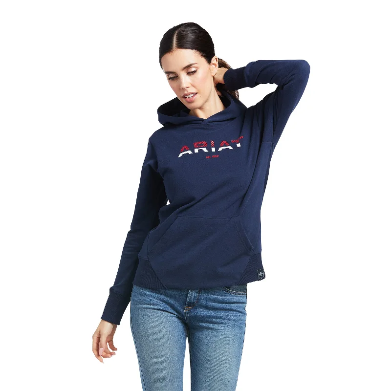 10039222 Ariat Wms 3D Logo 2.0 Hoodie Navy