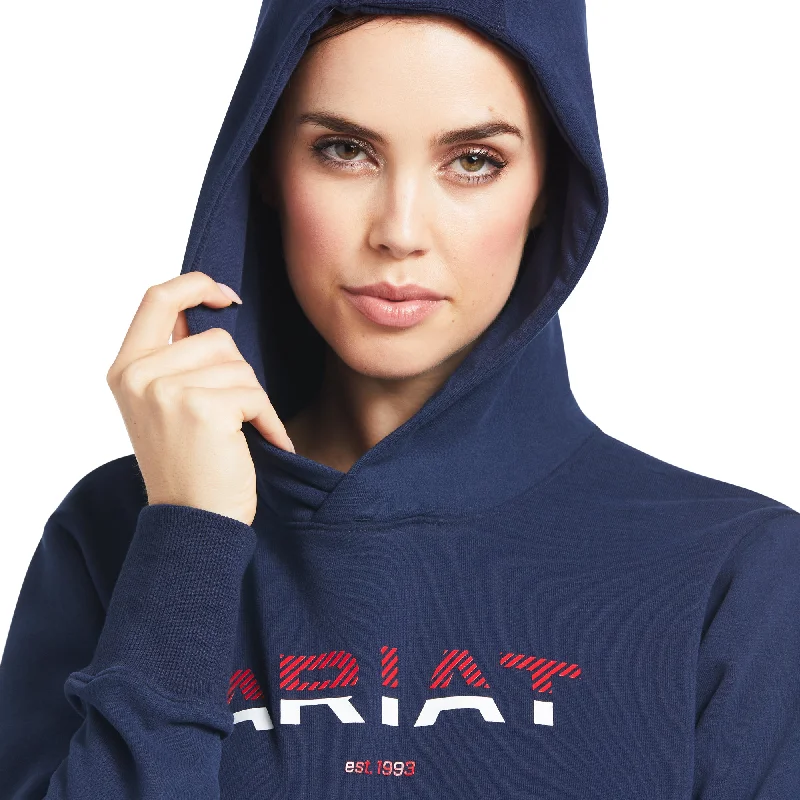 10039222 Ariat Wms 3D Logo 2.0 Hoodie Navy